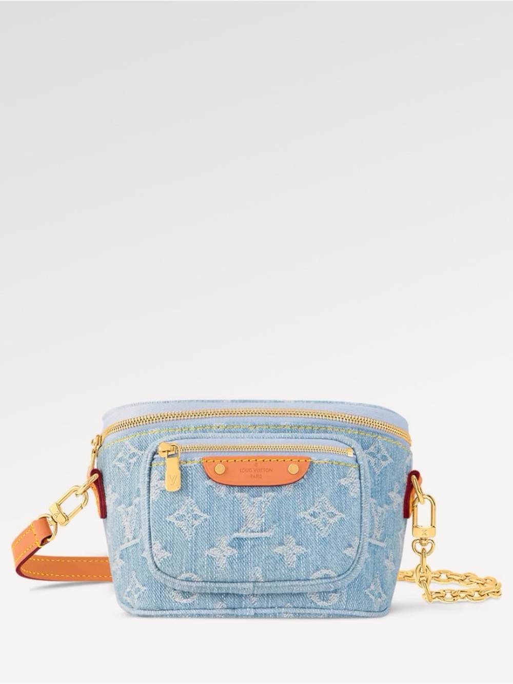 Louis Vuitton Light Blue Denim Monogram Mini Bum Bag